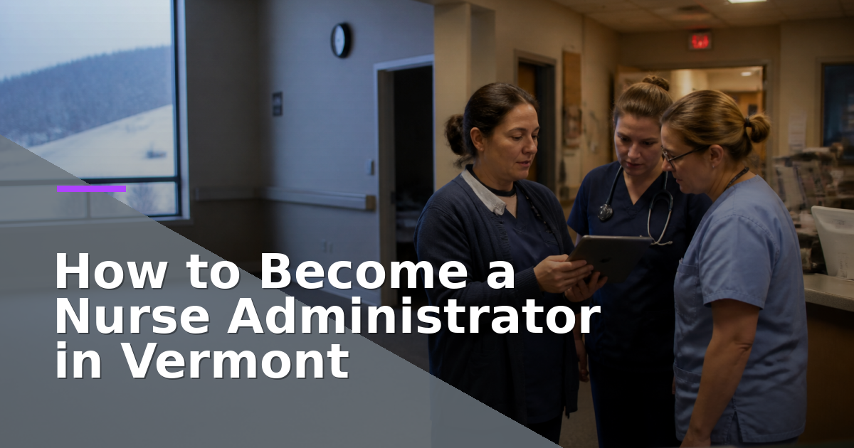 How to Become a Nurse Administrator in Vermont