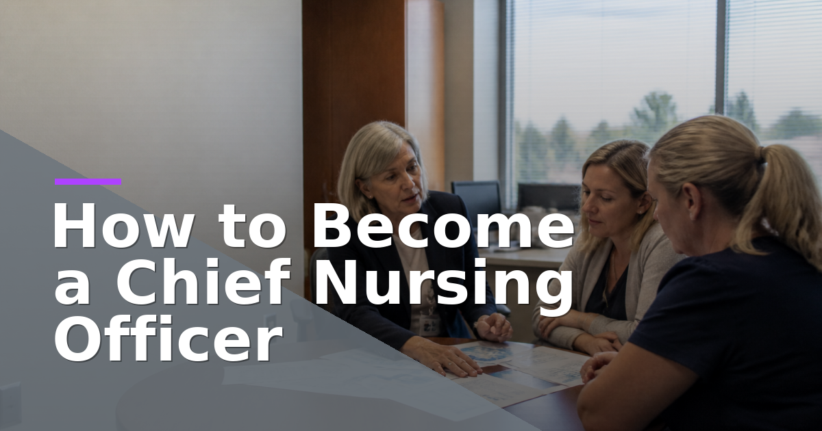 How to Become a Chief Nursing Officer