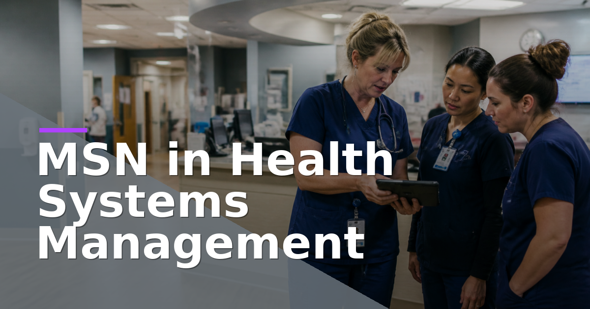 MSN in Health Systems Management